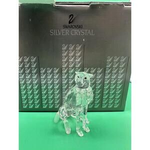 Swarovski Crystal Figurine Cheetah Original Box 7610 NR 000 001 Retired